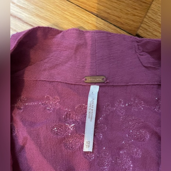 Free People Dress Fable Embroidered Midi in magenta combo - Picture 6 of 8